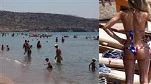 +37: жители Греции «переехали» на пляжи (фото)